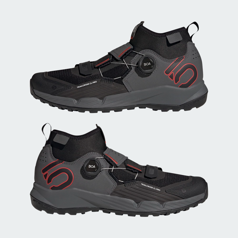 Five Ten Trailcross Pro Clip-In MTB Shoes Grey Five/Core Black/Red-4